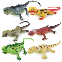 34 5cm 6 style simulation amphibian animals model toy sets lizard chameleon educational toy home decor gift for kids new