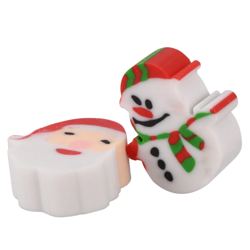 

2 Set Christmas Gift: 1 Set 35 Pcs Eraser Santa Claus Christmas Tree Snowflake Calendar & 1 Set 48-50 Pcs Lolli-Decoration Ca
