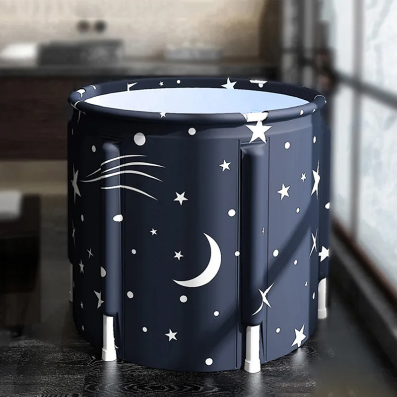 

Fabric Bracket Adult Folding Bath Tub Large Household Thickened Bath Tub Can Store Portable Bathtub