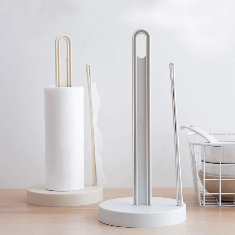 Plastic Kitchen Paper Wipes Towel Roll Tissue Holder Guard Rack Pole Stand Dispenser Storage Organizer For Countertop | Дом и сад