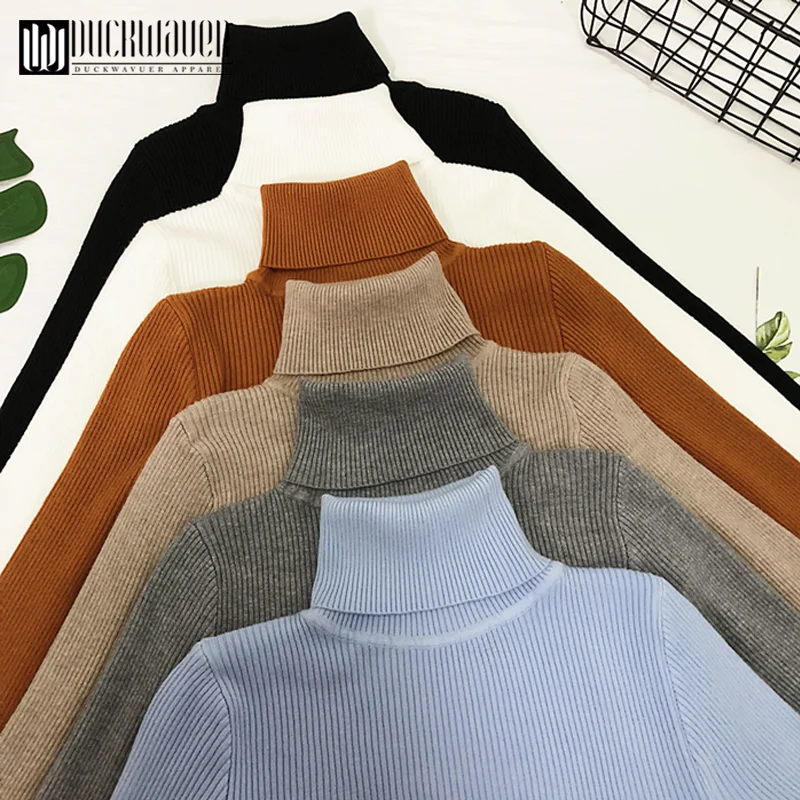 

Свитер женский трикотажный, с высоким воротом, с длинным рукавом, Размеры S ~ 4XL, размера плюс