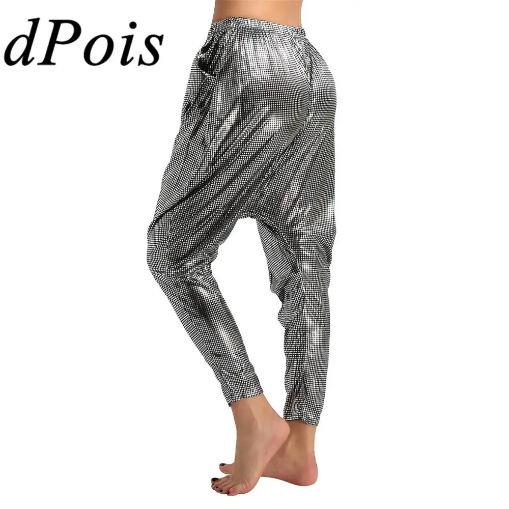 DPOIS/Женская Блестящая танцевальная клубная одежда в стиле хип хоп костюм для