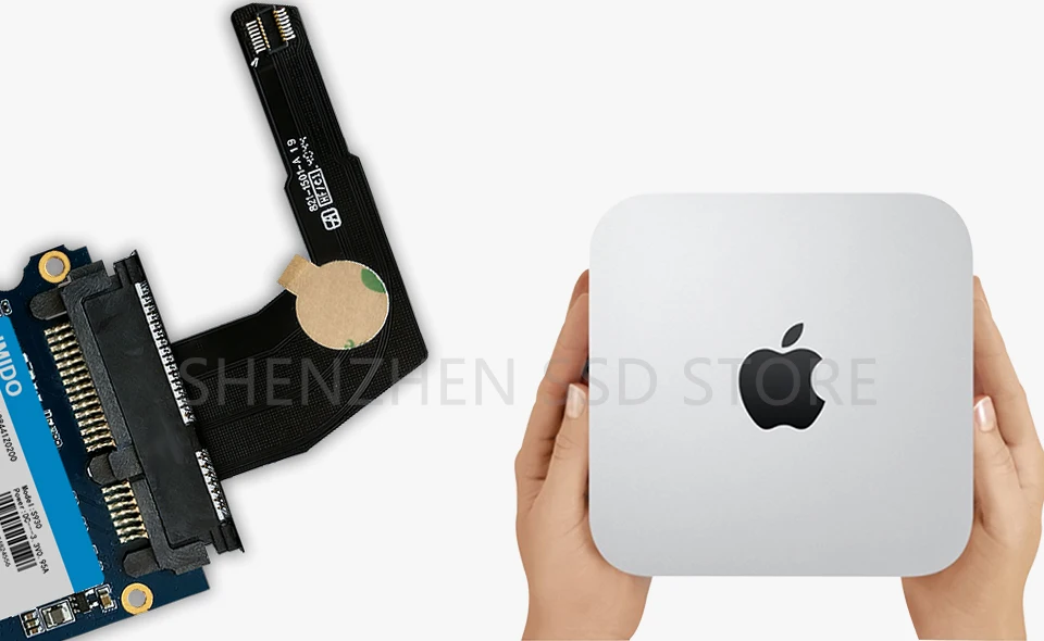 Комплект Шлейфов для жесткого диска SSD SATA Apple Mac Mini A1347 (2012) / MD387 MD388 2-й 821-1501-A с