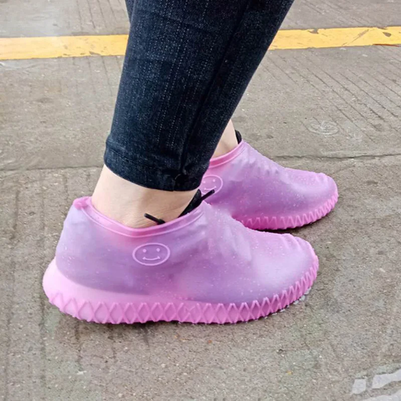 Новый 1 пара силиконовые многоразовые галоши Резиновые водонепроницаемые