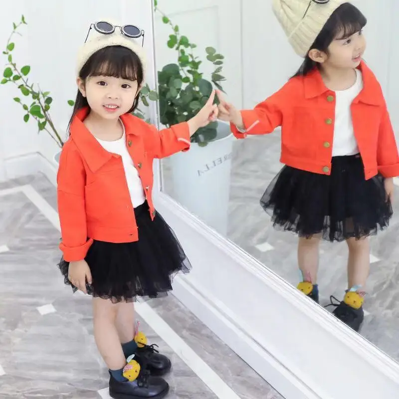 Детская джинсовая куртка с воротником на весну/осень | одежда и обувь