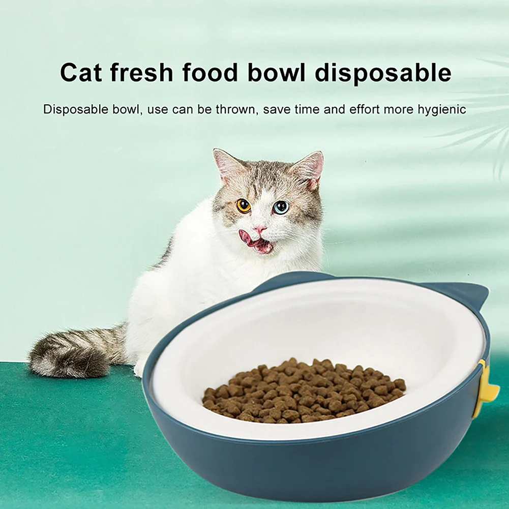 Миска для свежего корма кошек одноразовая Съемная наклонная бумажная миска