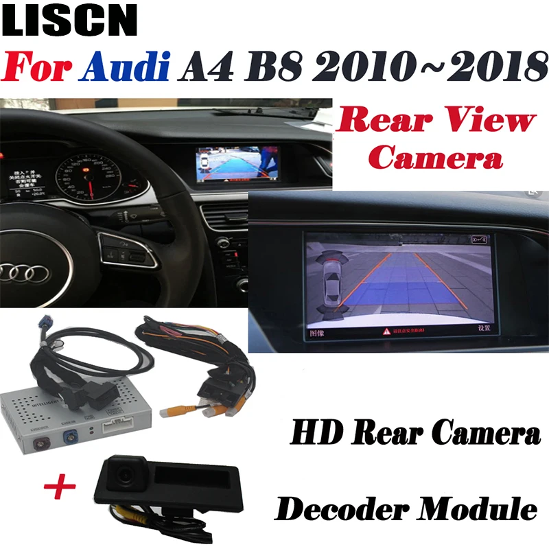 Auto hinten kamera Für Audi A4 B8 B9 2010 2011 2012 2013 2014 2015 2016 2017 2019 Backup kamera Interface adpter bildschirm Verbessern Kit