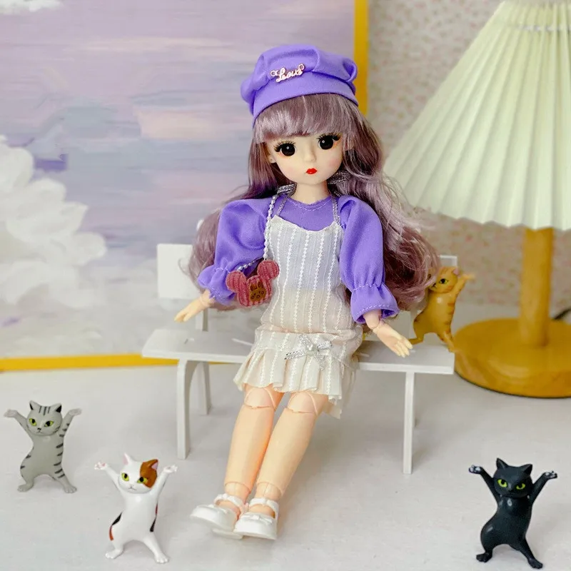 

30cm BJD Doll 13 Movable Joints 1/6 Fashion Princess Wedding Dress Series Set Doll 3D Eyes DIY Dress Up Girl Toy Christmas Gift