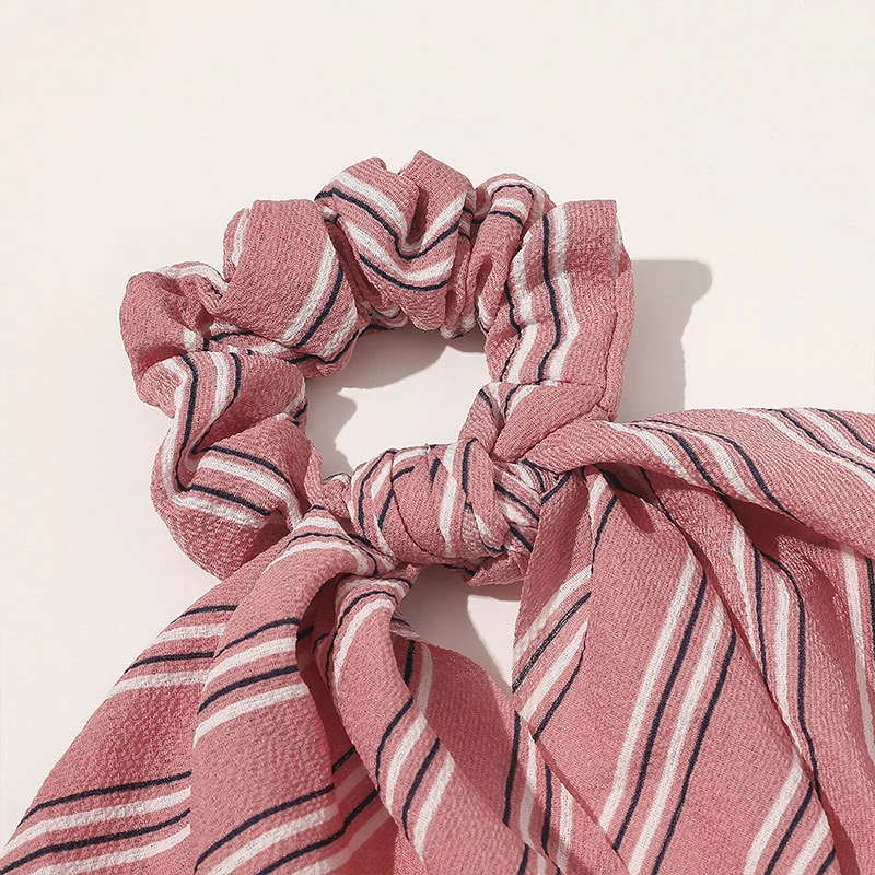 

Korean Sweet Knotted Plaid Elastic HairBands 2020 New Hair Rope Ties For Girls Women Ponytail Holder Hair Rings Hair Accessories