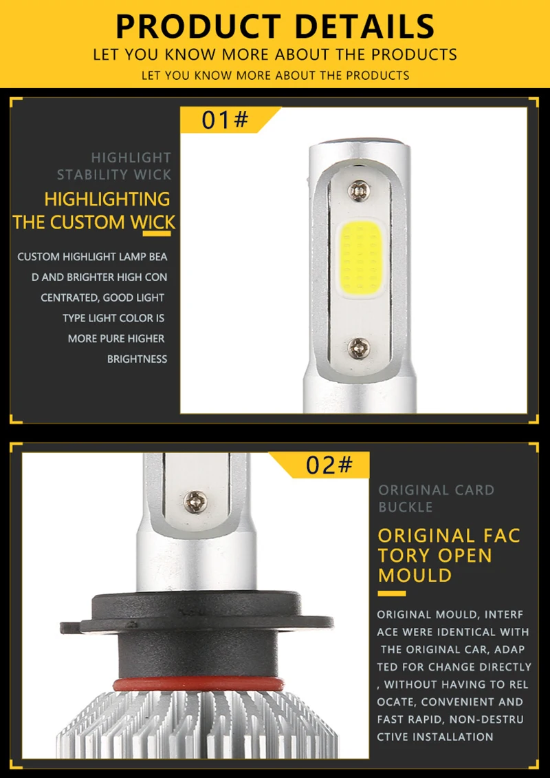 S2 H1 H3 H4 H7 H8 H9 H11 9005 9006 COB Del Faro 72W фары для 8000LM светодиодный Авто ФАРИ Lampadina Della Luce di Nebbia 4300K 6500K 8000K 24 V