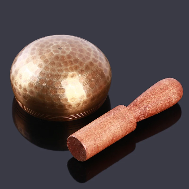 8 см Диам ручной работы Будда Тибет чаша для обрядовой музыкальной терапии медный