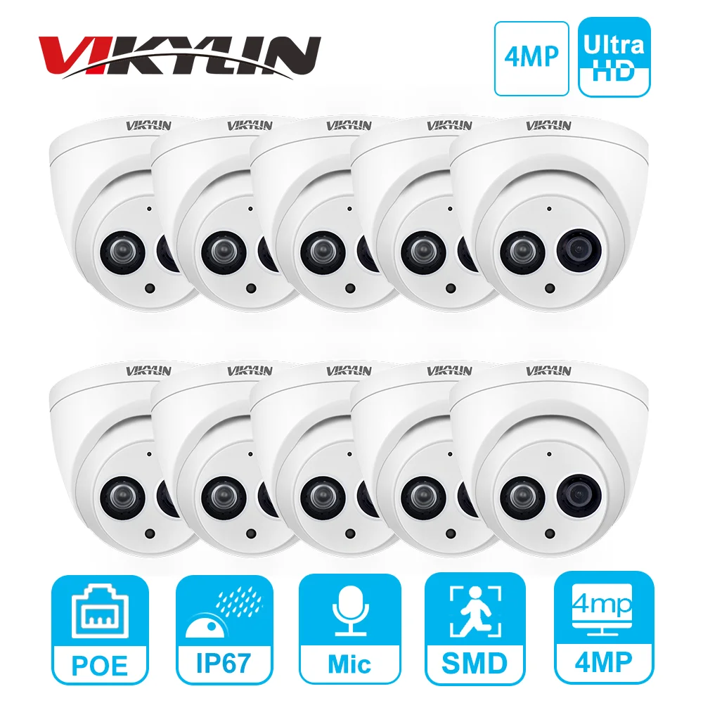 

IPC-HDW4433C-A 4 МП HD POE сеть Starnight IR мини купольная IP-камера со встроенным микрофоном камера Onvif CCTV сменная стандартная камера 10 шт.