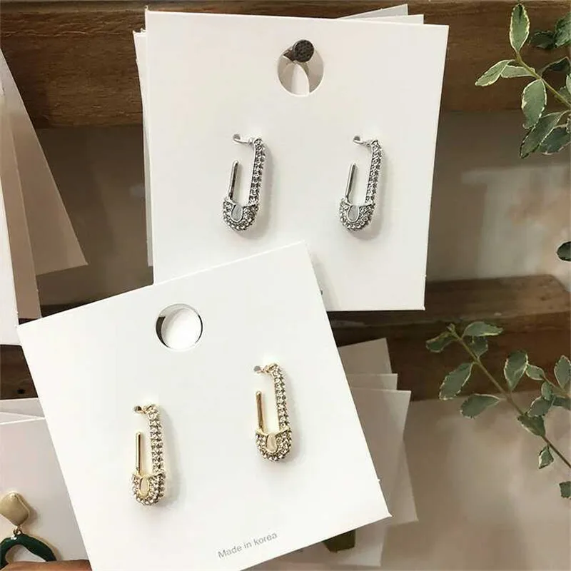 

Clip earrings simple female small earrings female design full diamond earrings