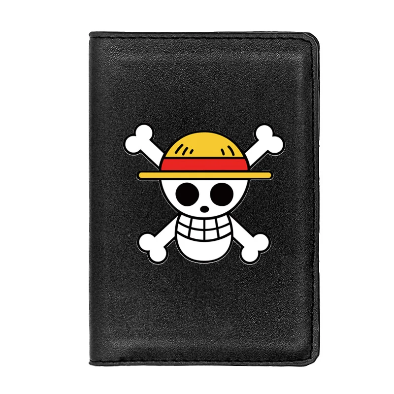 

High Quality Cool Fashion One Piece Theme Printing Passport Cover Holder ID Credit Card Case Travel Leather Wallet