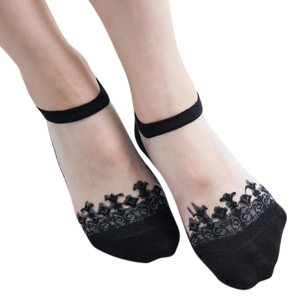 Kuuulee женские летние прозрачные носки ультратонкие короткие невидимые низкие