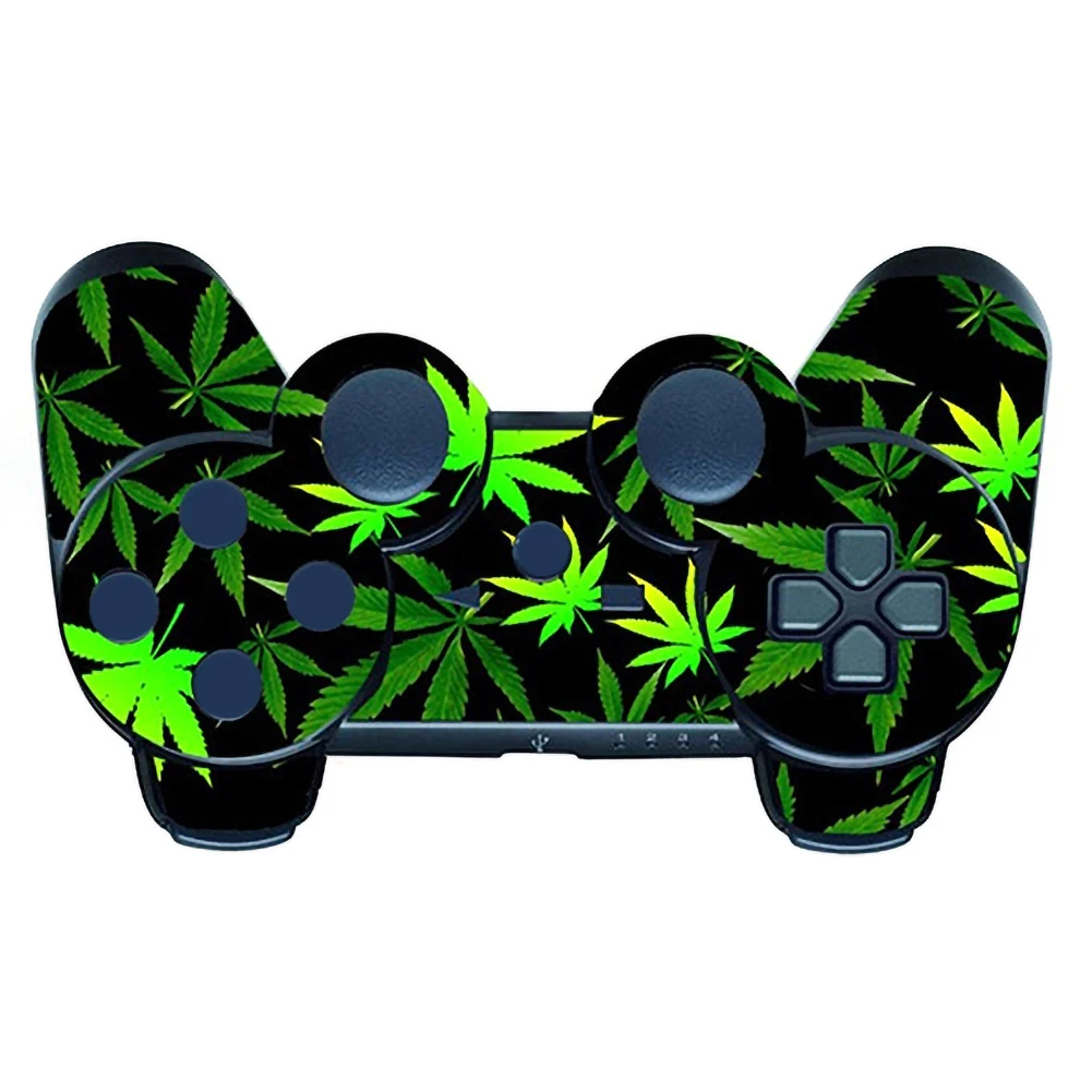 Наклейка с зеленым листом для пульта дистанционного управления PS3 Playstation|Защита