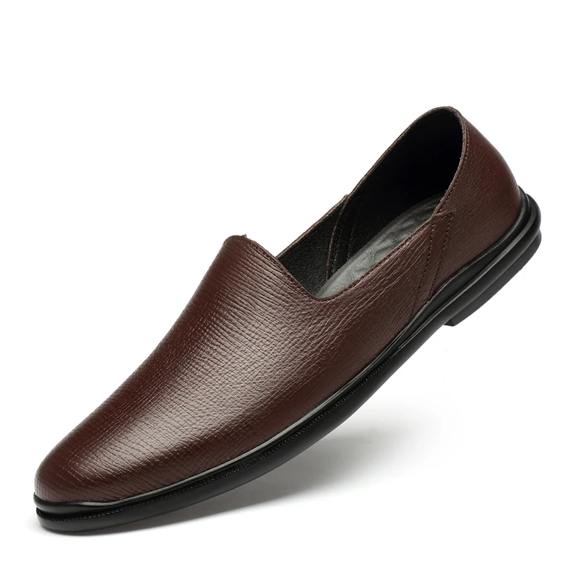 2020 New Men Loafers Genuine Leather High Quality Mens Casual Shoes Luxury Breathable Slip On Moccasins Driving Shoes