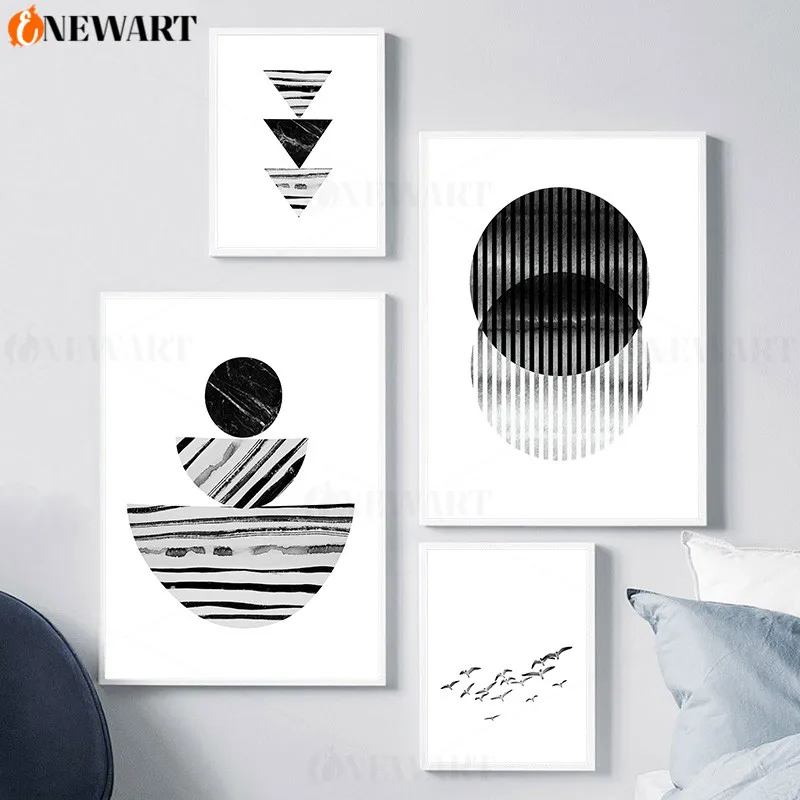 Современные абстрактные геометрические настенные художественные картины на