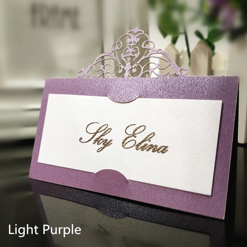 Лазерная резка 9*9 см 50 шт. полые Свадебные настольные карты свадьба/детский душ