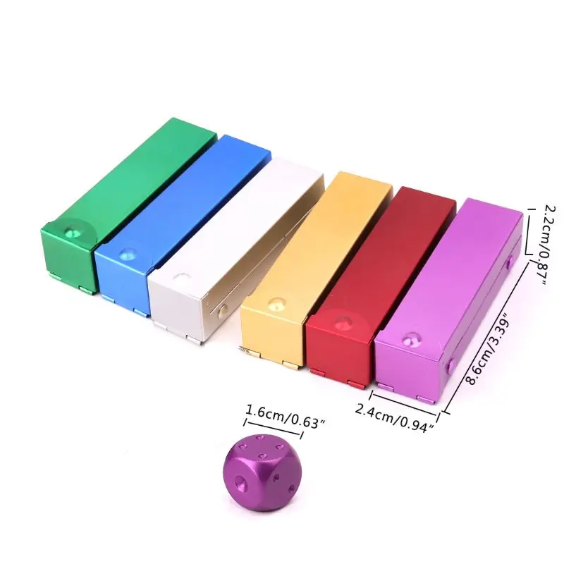 

5pcs 16mm Aluminium Alloy Dice Polyhedral Metal Solid Portable Dice Poker Party