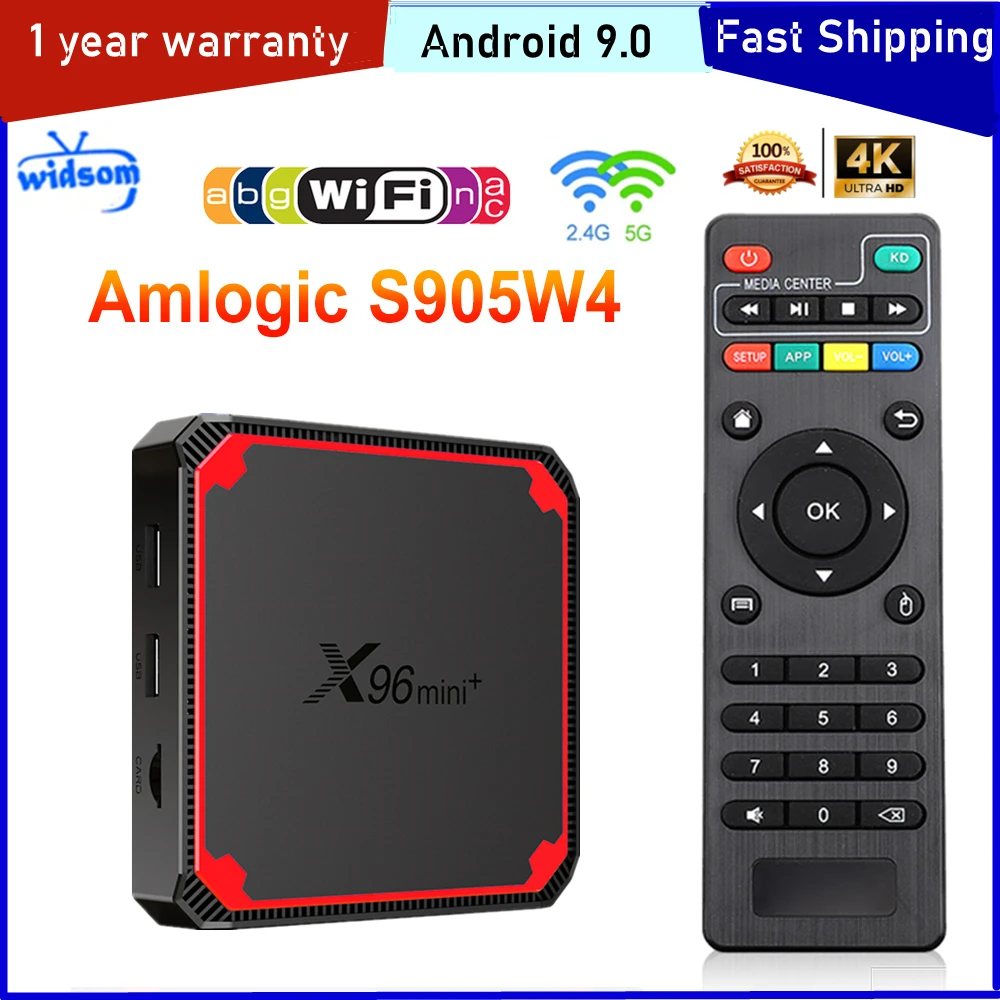 Лучшая IP ТВ приставка X96mini plus Android 9 0 1 ГБ 8 2 16 четырехъядерный Amlogic S905w4 Смарт