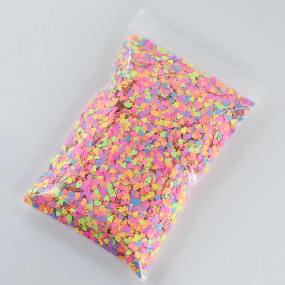 50g/pack Nail Sequins Mixed-Size Round/Heart-shape/hexagon Fluorescent 4 Colors Manicure Decorations Tips Glitter * | Красота и