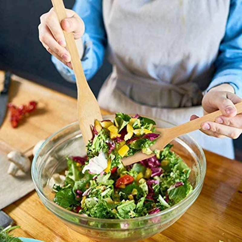 Набор бамбуковых кухонных принадлежностей-ложки для приготовления пищи 6 шт.