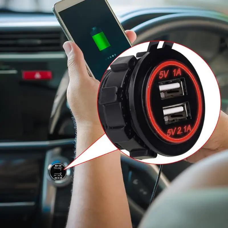 VODOOL универсальное водонепроницаемое автомобильное зарядное устройство DC12V-24V