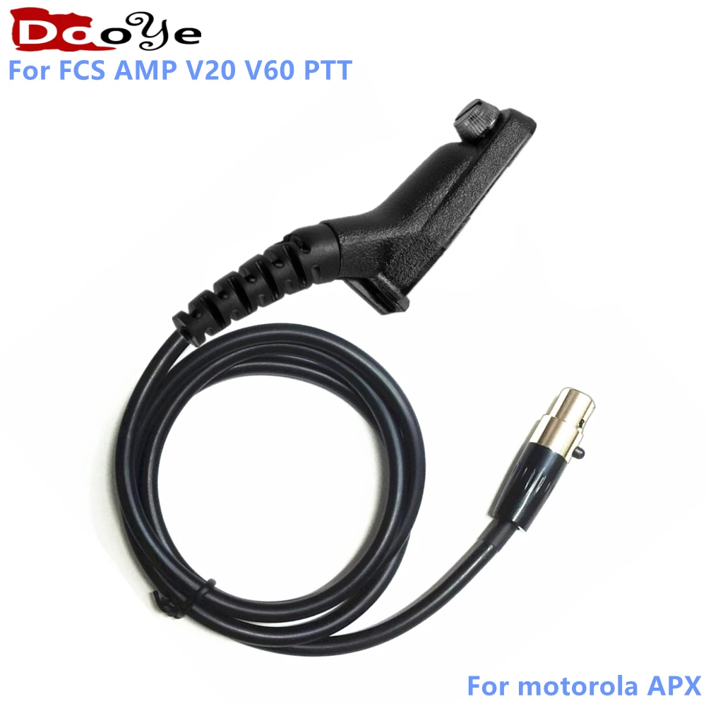For FCS Tactical Headset V20 V60 PTT Connects Cable  Adaptor，Connector Standard KN6 to Motorola APX6000 XPR6300 DP4800 MTP6550