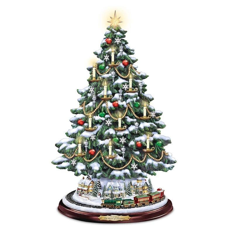 

Removable Window Paste Wall Stickers DIY Art Xmas Home Decorations Christmas Crystal Tree Rotating Train Decal 20x30cm KX4C
