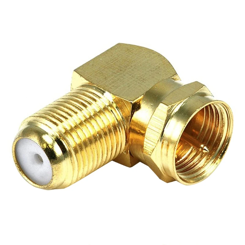 2 шт. в комплекте под прямым углом F Тип адаптеры винт на Мужской Женский Разъем 90