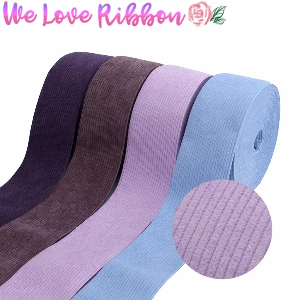 3 &quot75 мм цельная Вельветовая лента осень зима бархатная ткань Многослойные DIY