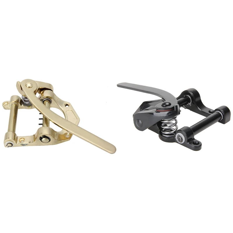 

2set Durable Alloy Vibrato Tailpiece Tremolo Bridge for Electric Guitar, Gold & Black