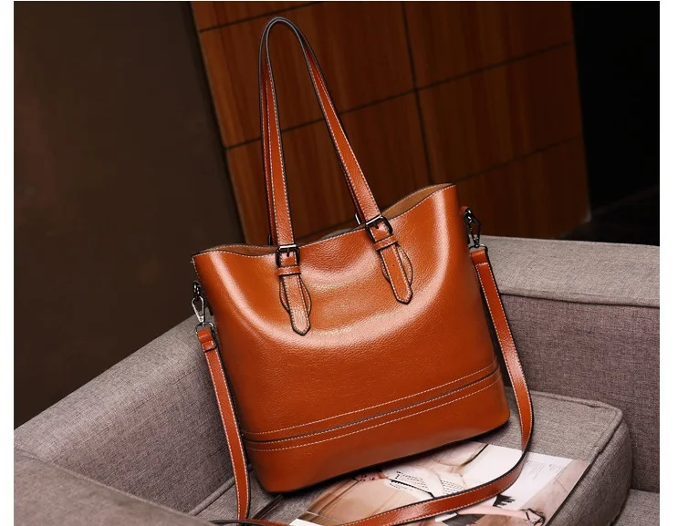 Сумка из натуральной кожи, женская сумка, Bolsos Mujer, роскошные сумки, женские сумки, дизайнерские винтажные Ретро большие вместительные повседневные сумки C817