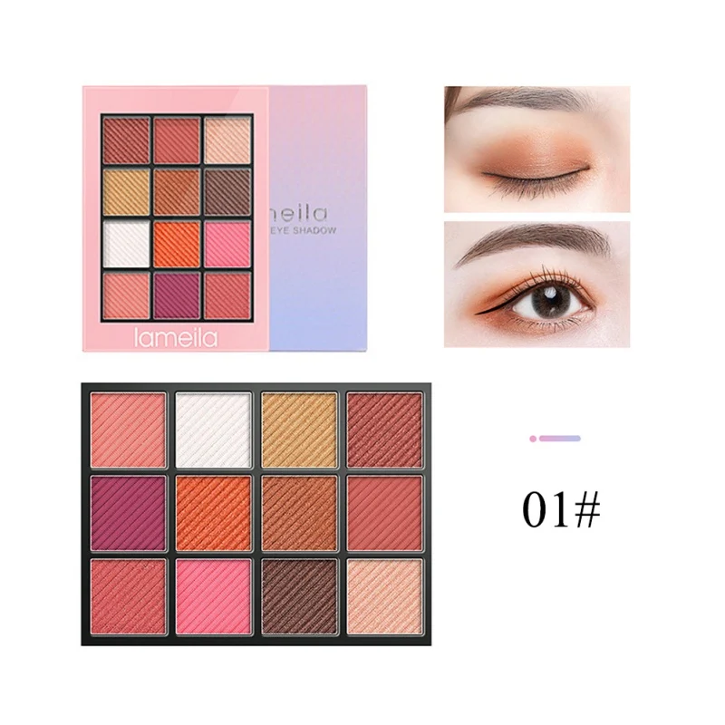 12 Colors Natural Shimmer Eyeshadow Palette Make up Eye Cosmetics Shadow Easy To Wear hot sale |