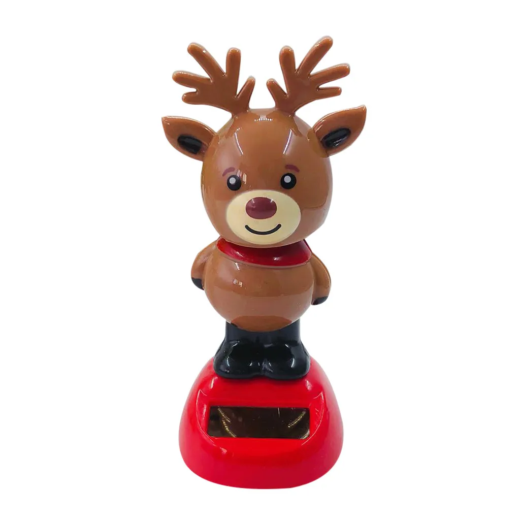 Рождественская тематика танцующий Санта Клаус на солнечной батарее качающийся