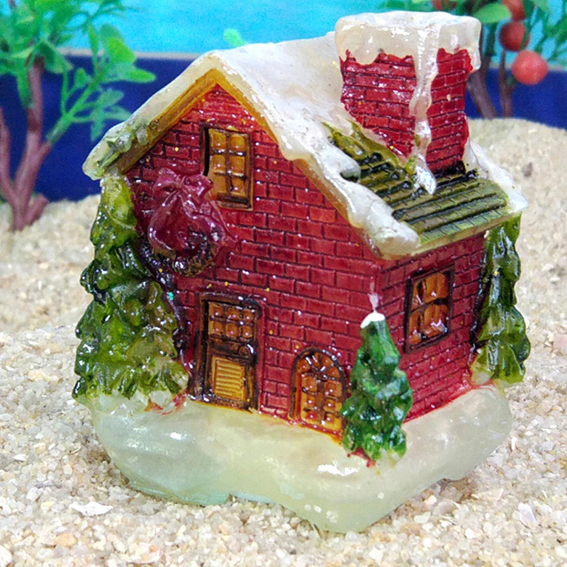 Милые друзья подарки Рождество Смола снег сцена дом волшебный сад Террариум