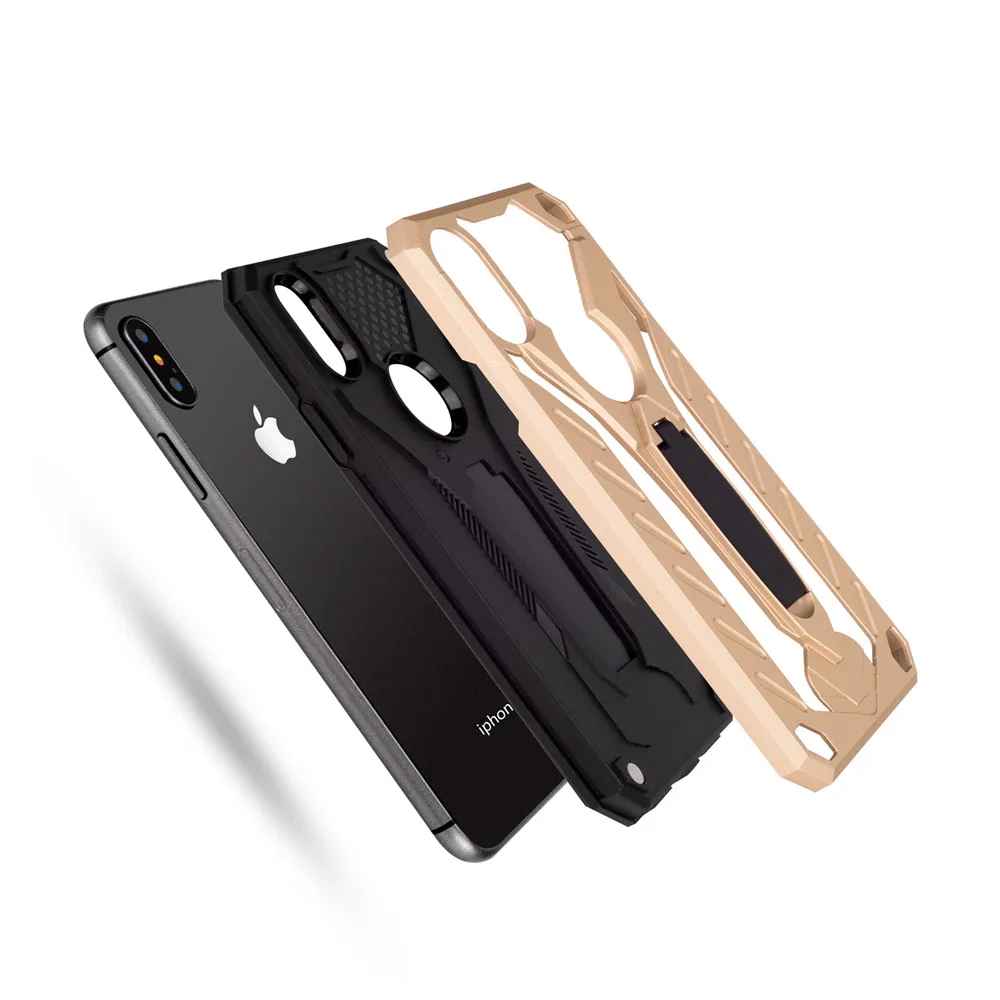 Для iPhone X XR XS XSMAX жесткий чехол для телефона с подставкой 6s Knight Armor 6 7PLUS 8 Coque Funda |