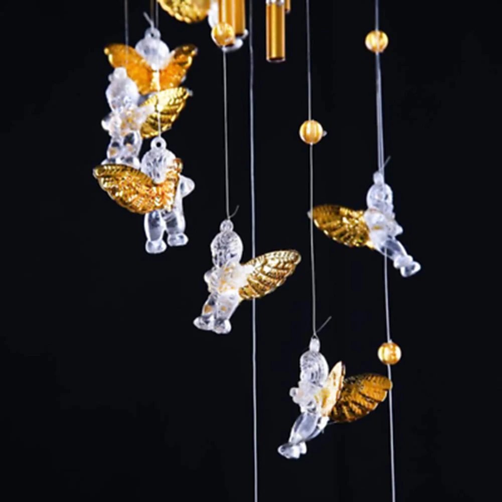Love Angel Cupid Wind Chime Tube подвесное украшение для дома теплый подарок домашний декор с