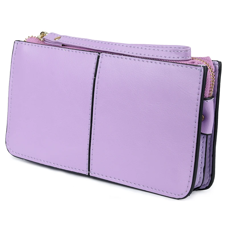 

100% Genuine Leather Coin Purse red Women Wallet Coin Purses Female Lady Long Card Holder for Clutch Fashion Phone and Money bag