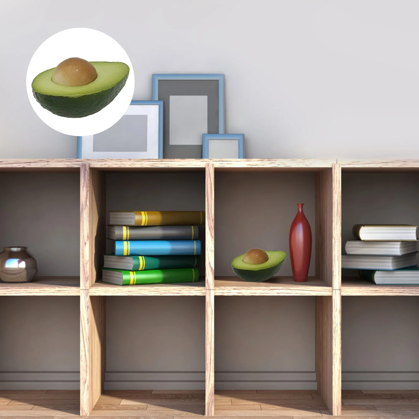 

2PCS PU Avocado Model Cabinet Fruit Decoration Photo Prop Simulated Fruit Model