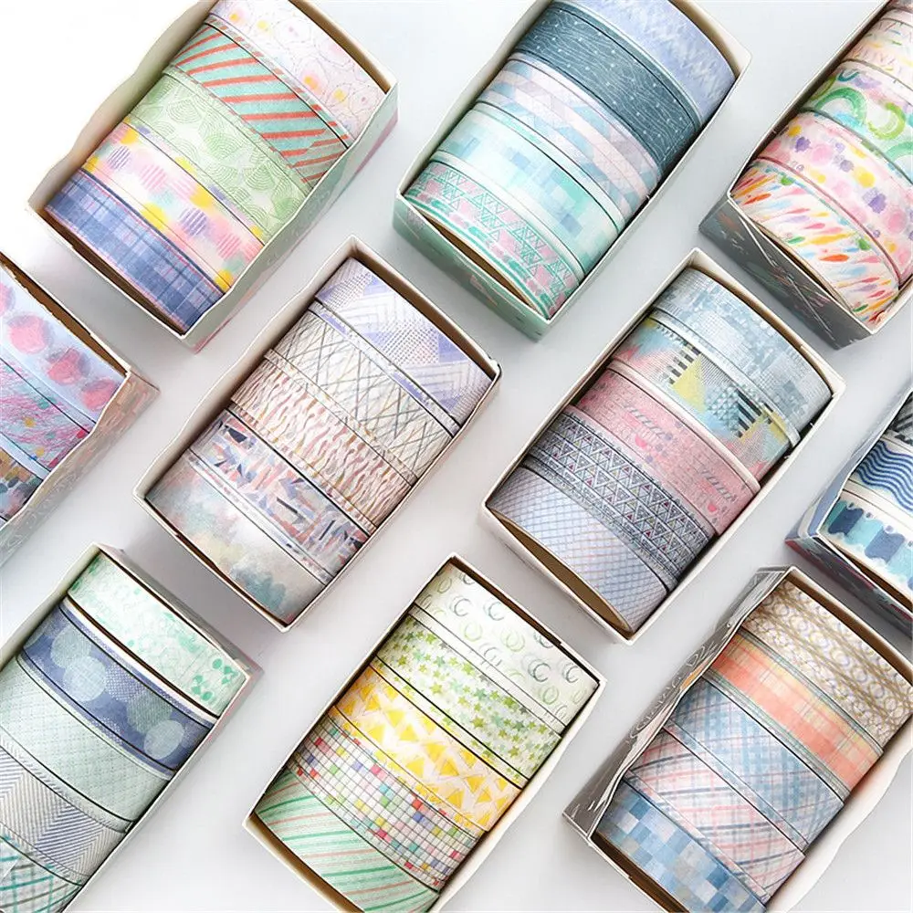 5 шт. милый сетчатый тонкий цветной набор декоративного скотча Васи Kawaii Канцелярские самоклеющиеся