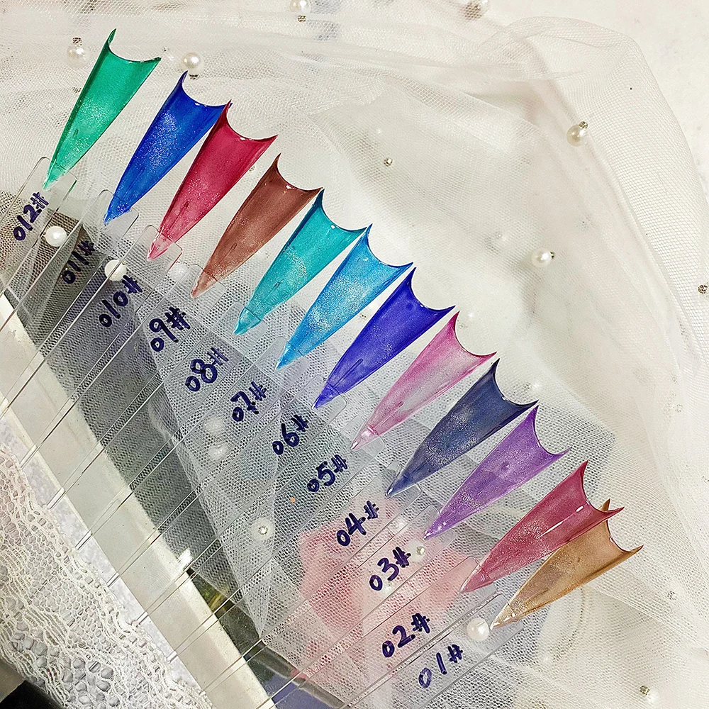 Display Shelf 120p Nail Polish Acrylic UV Gel Dip Powder Showing Color Chart Round Tips with Sticker Flat Back |