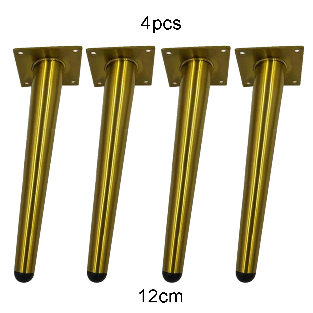 4PCS W/16 Screws Golden Stainless Steel Sofa Legs Cupboard Cabinets Furniture Feet Stand 12/15/20cm Oblique DIY | Дом и сад