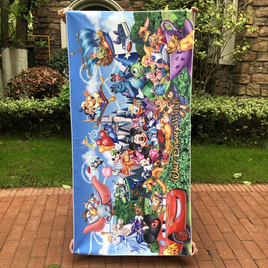 Банное полотенце Disney Land с изображением Микки Мауса и Минни Маус для детей