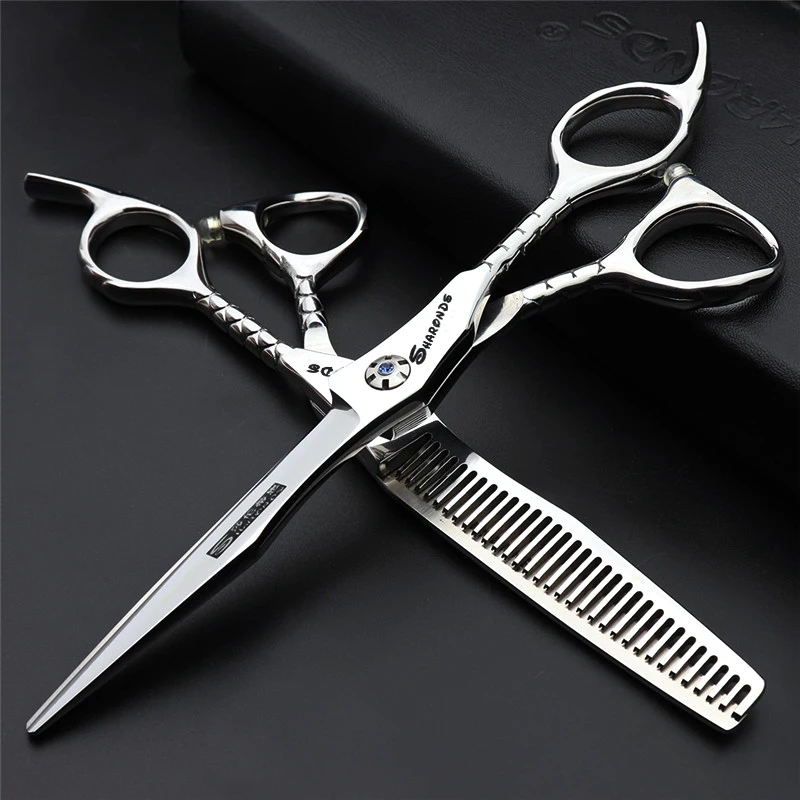 

Ножницы для ухода за домашними животными из нержавеющей стали 440C подшипник Парикмахерские ножницы 6 дюймов Парикмахерские ножницы филировочные ножницы набор