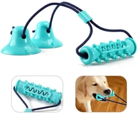 suction cup tug dog toy with suction cup push elastic ropes pet tooth cleaning chewing playing iq treat puppy cats toys