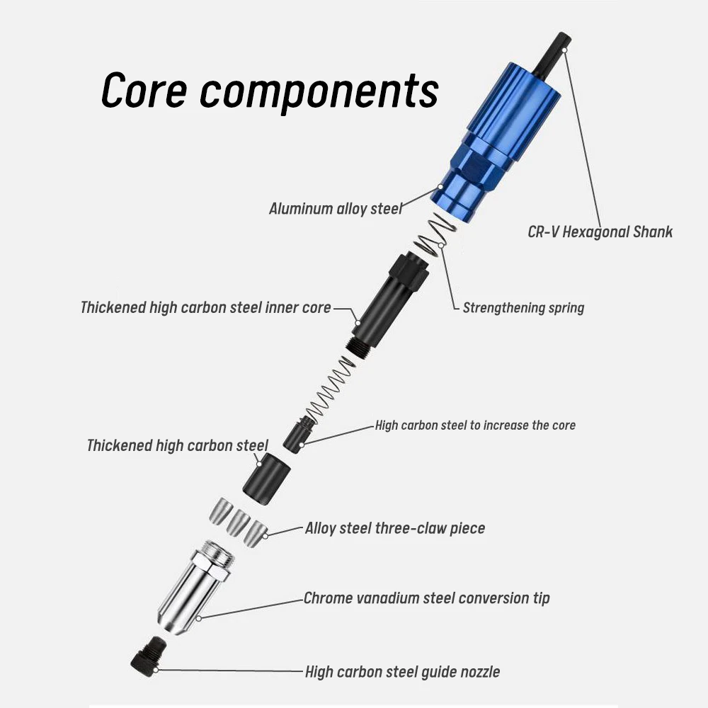 Адаптер для заклепок электрический пистолет адаптер дрели сердечник аксессуары