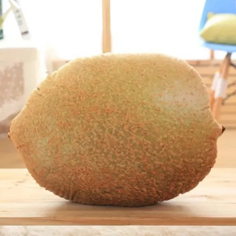 Подушка плюшевая детская с изображением фруктов ананаса клубники персика папайи