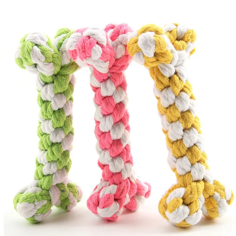

High Quality Dog Woven Cotton Rope Molar Cotton Rope Braided Bone Toy Molar Tooth Cleaning Pet Chew Toys Cleaning Tooth Rope